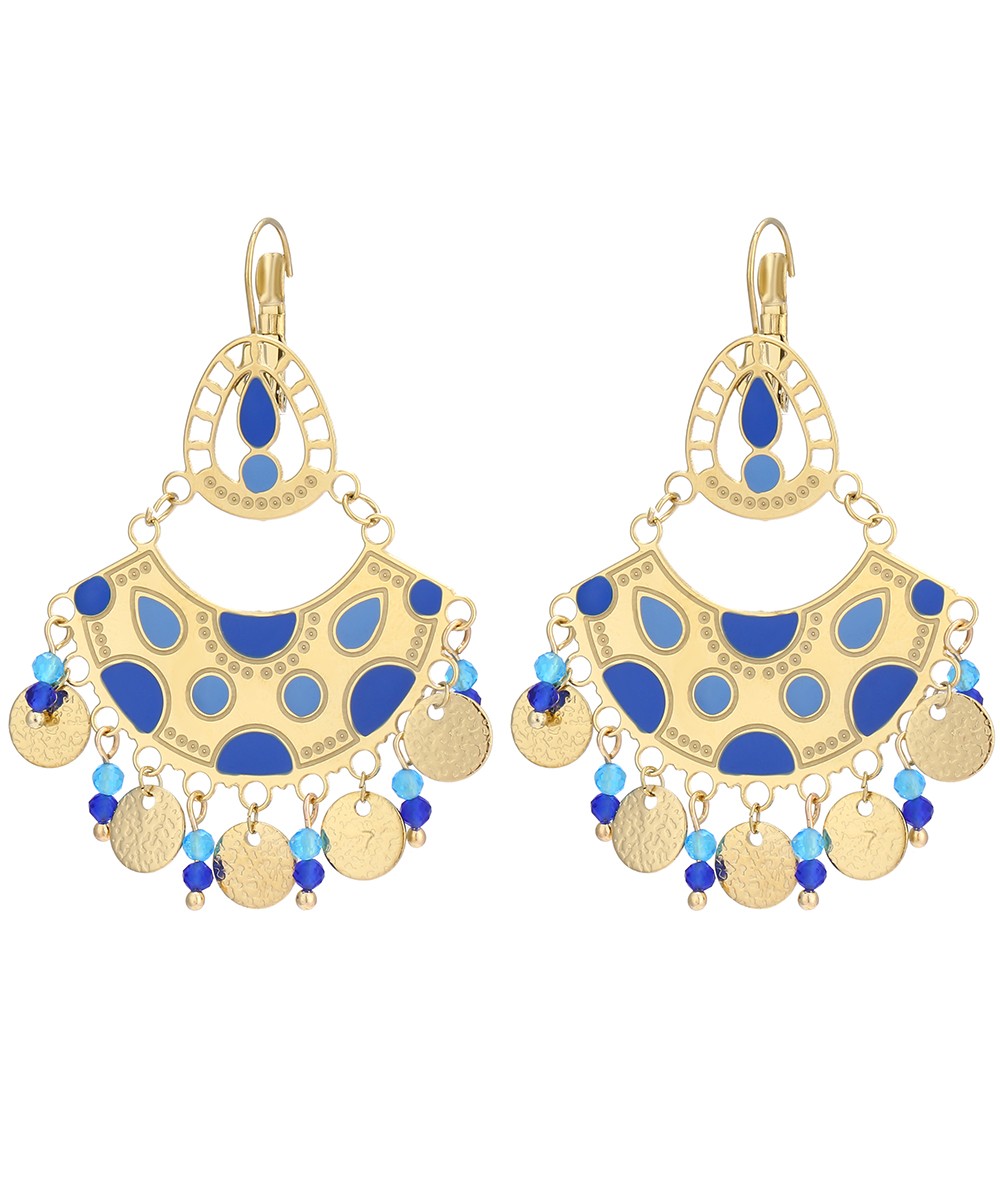 Boucles d'oreilles Longues Dormeuse Acier 22PEBOA001
