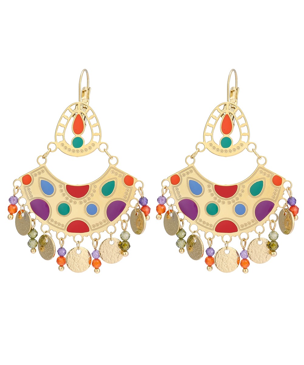 Boucles d'oreilles Longues Dormeuse Acier 22PEBOA001