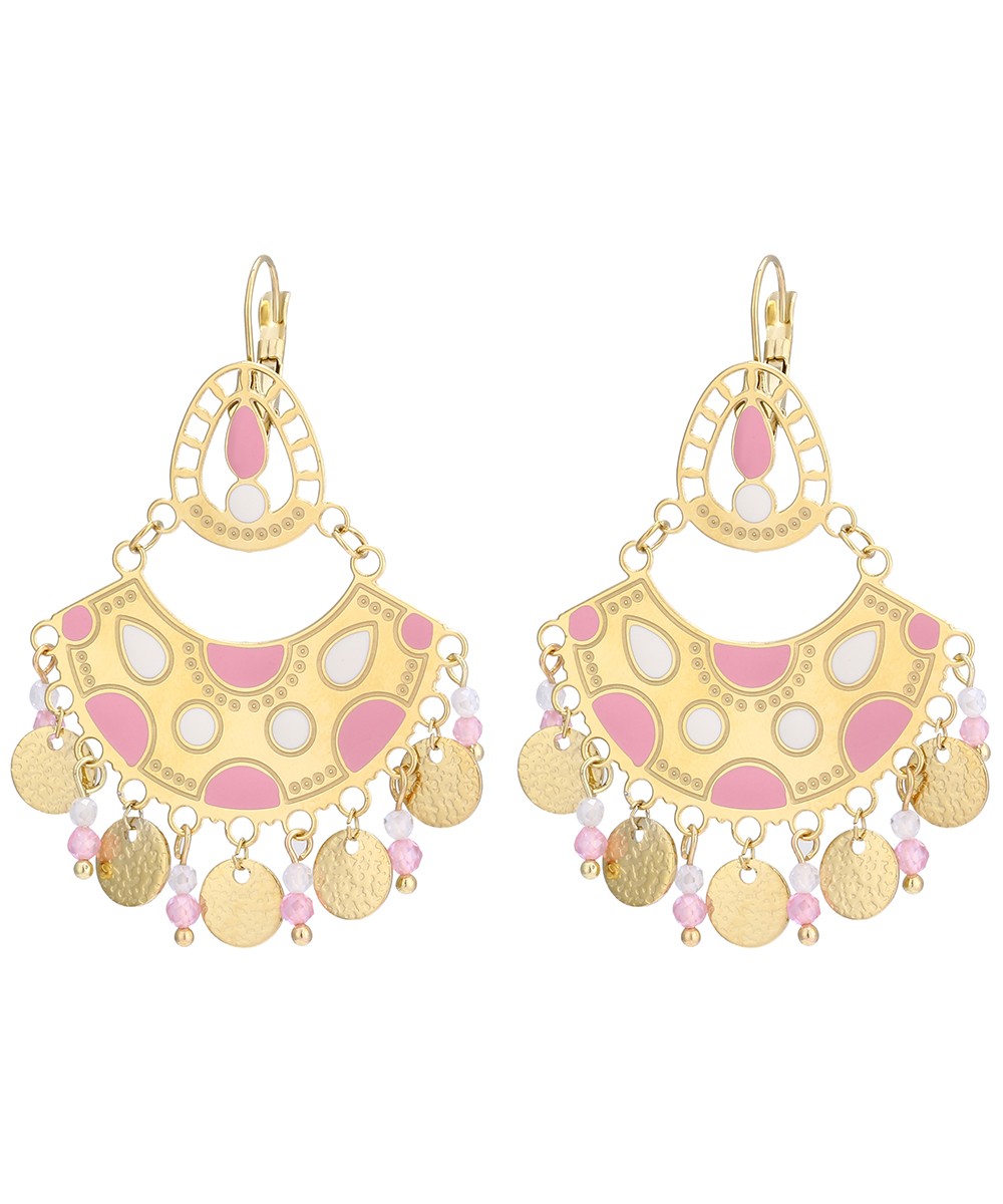 Boucles d'oreilles Longues Dormeuse Acier 22PEBOA001