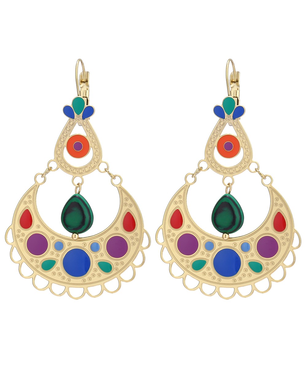 Boucles d'oreilles Longues Dormeuse Acier 22PEBOA002