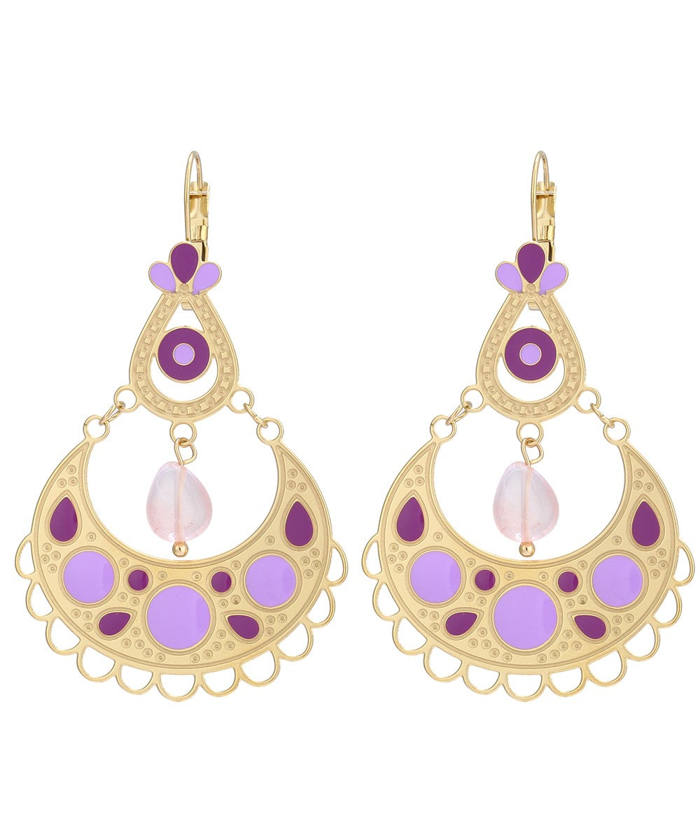 Boucles d'oreilles Longues Dormeuse Acier 22PEBOA002