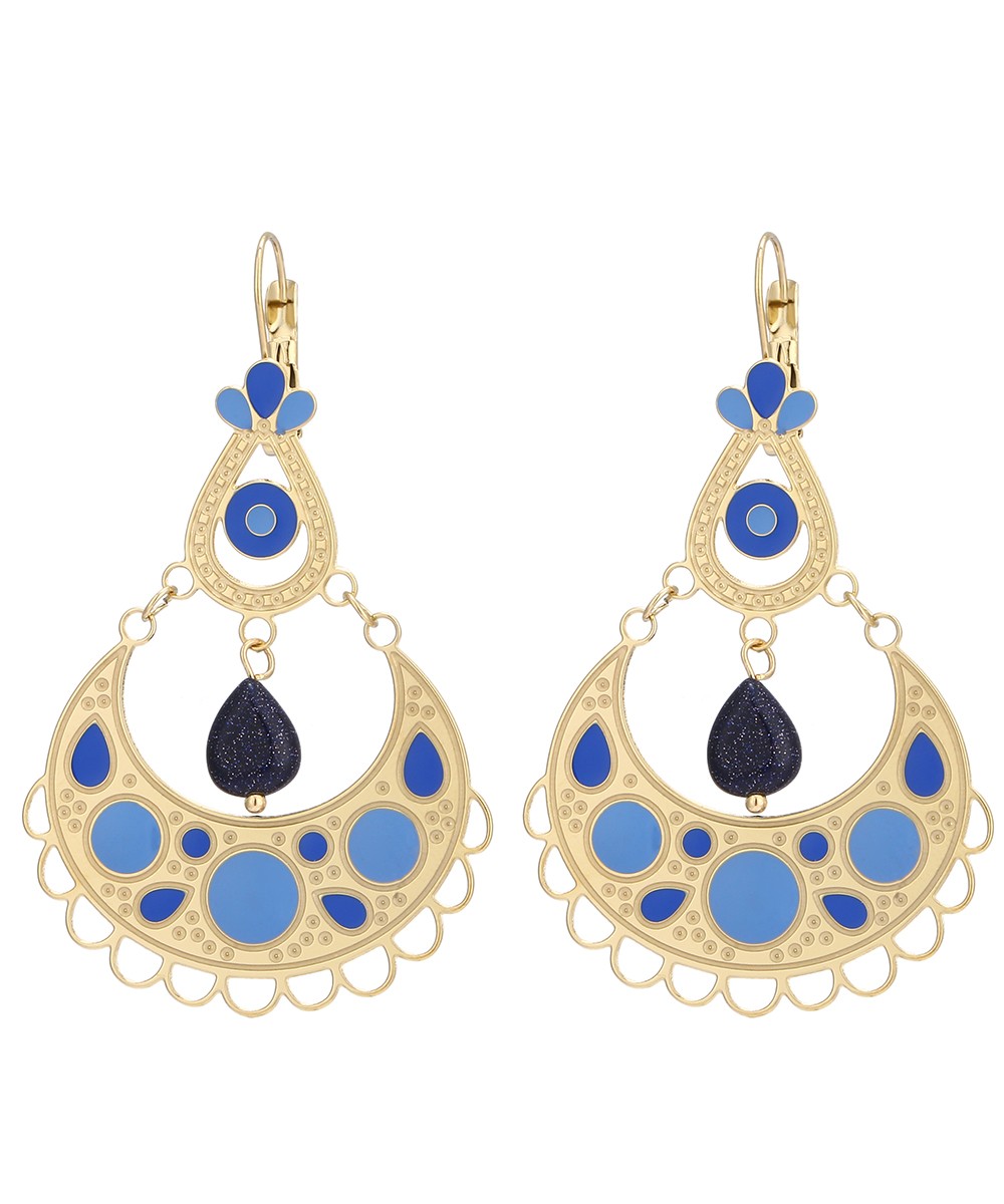 Boucles d'oreilles Longues Dormeuse Acier 22PEBOA002