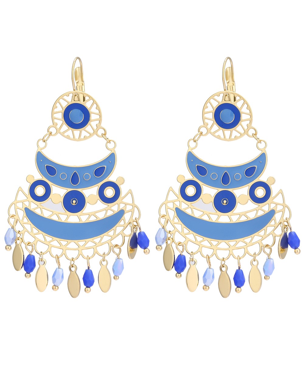 Boucles d'oreilles Longues Dormeuse Acier 22PEBOA003