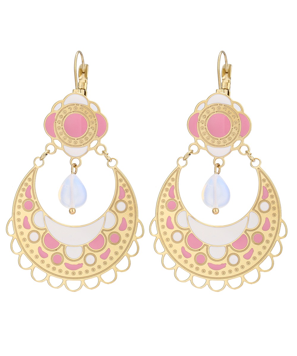 Boucles d'oreilles Longues Dormeuse Acier 22PEBOA004