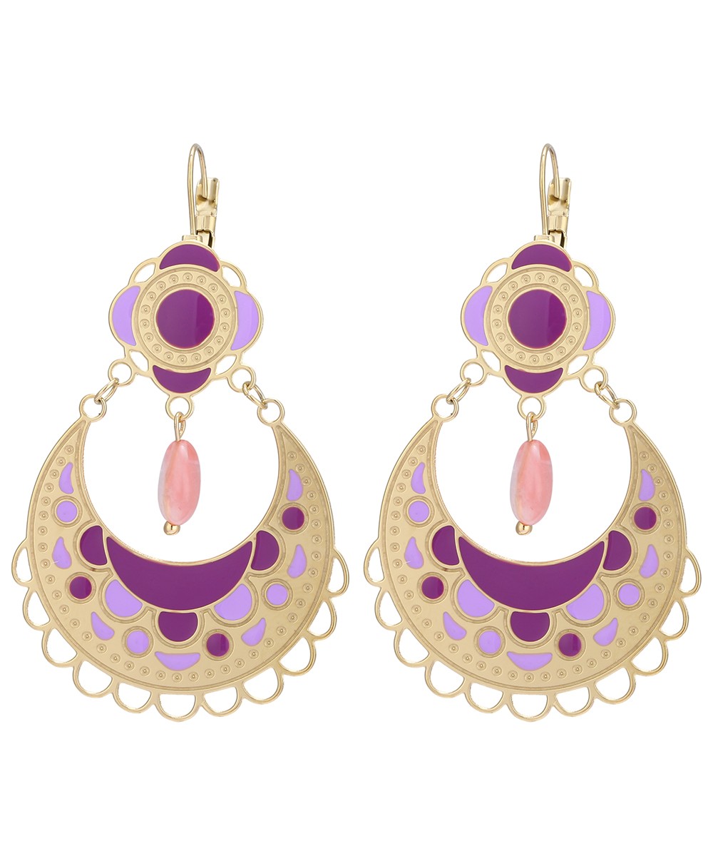 Boucles d'oreilles Longues Dormeuse Acier 22PEBOA004