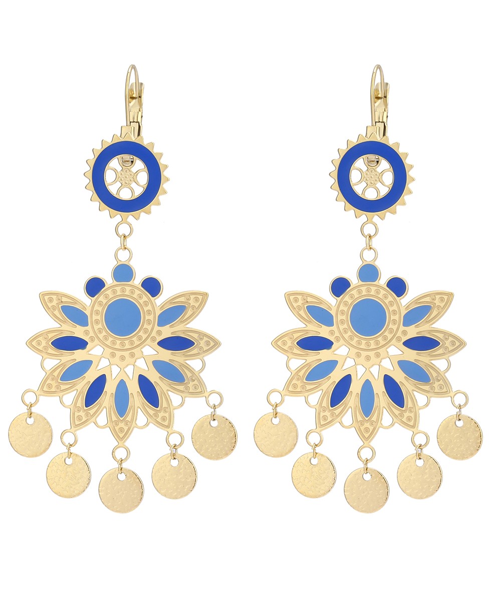Boucles d'oreilles Longues Dormeuse Acier 22PEBOA005