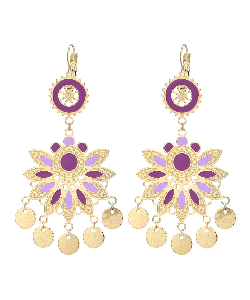 Boucles d'oreilles Longues Dormeuse Acier 22PEBOA005