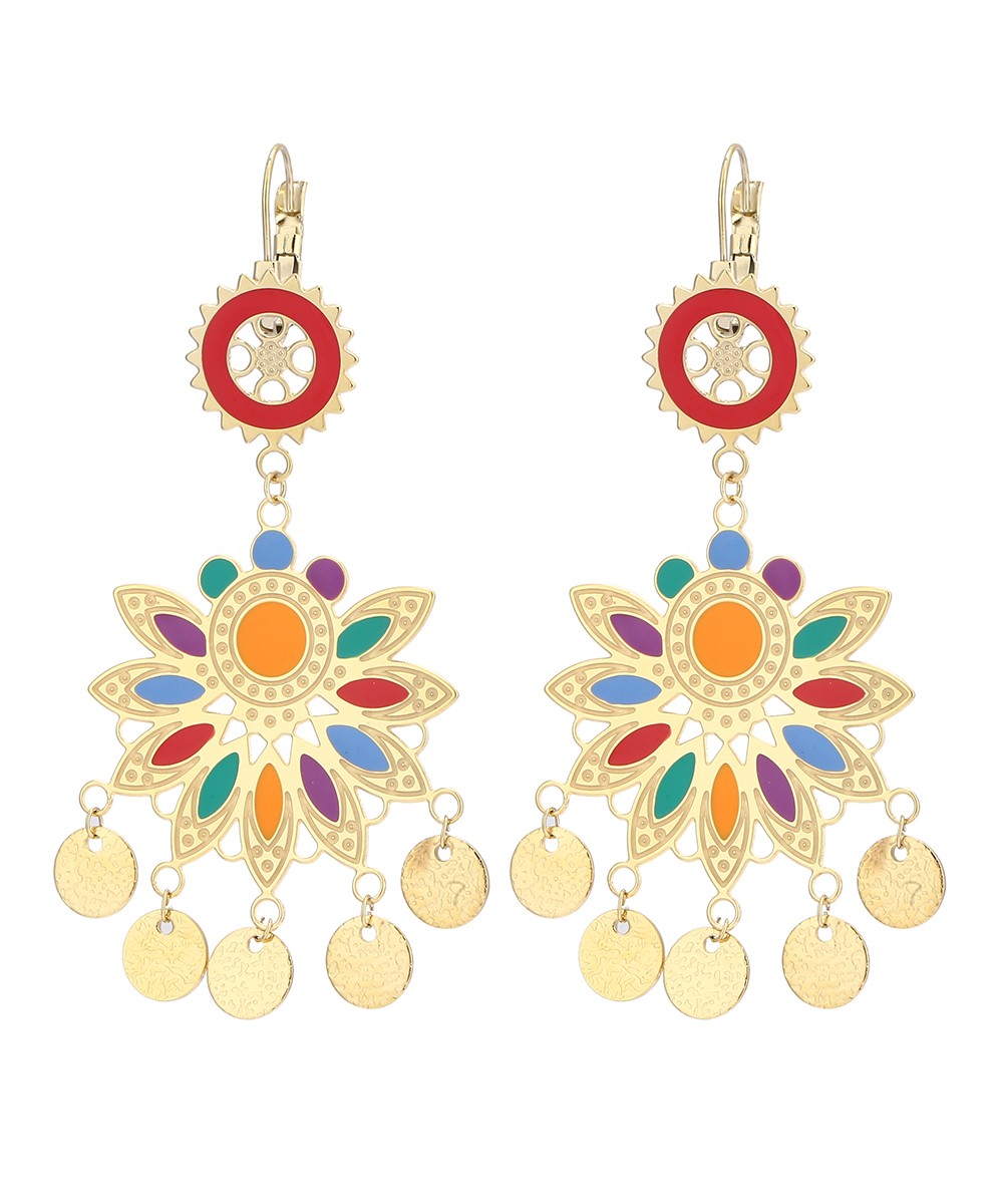 Boucles d'oreilles Longues Dormeuse Acier 22PEBOA005