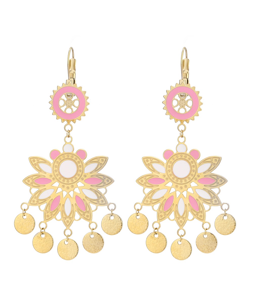 Boucles d'oreilles Longues Dormeuse Acier 22PEBOA005