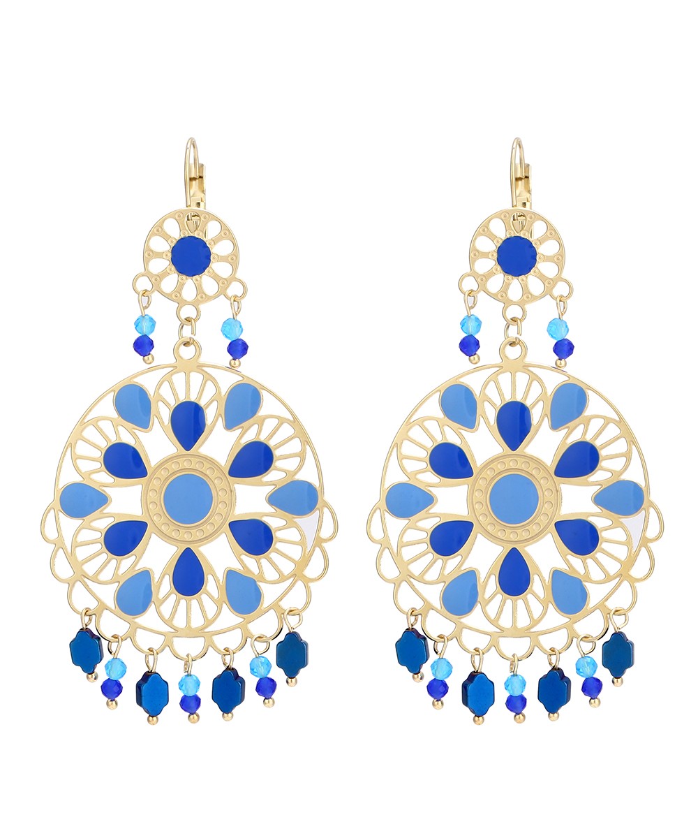 Boucles d'oreilles Longues Dormeuse Acier 22PEBOA006