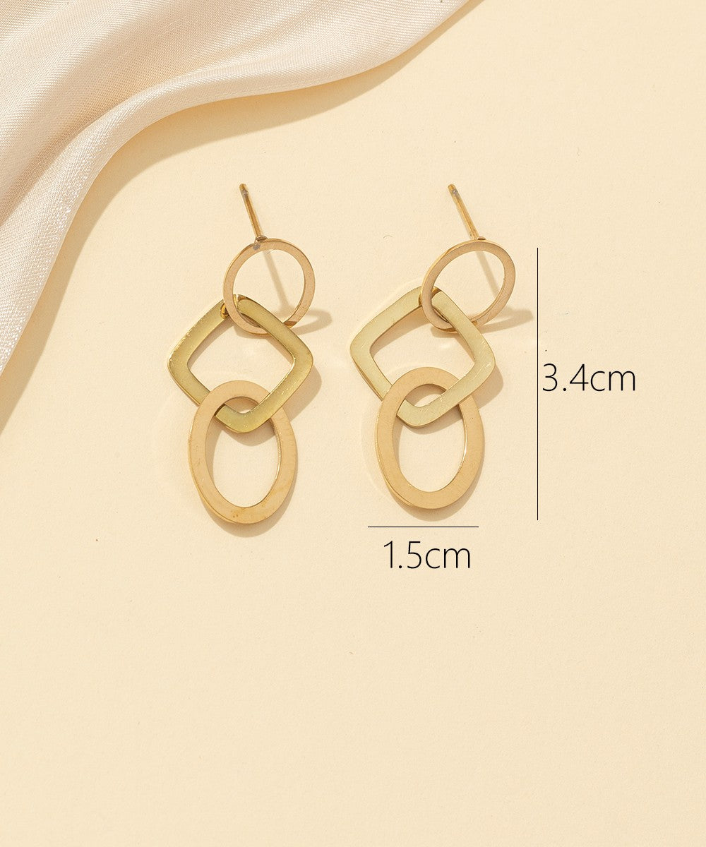 Boucles d'oreilles Clou Acier 24BOA039d