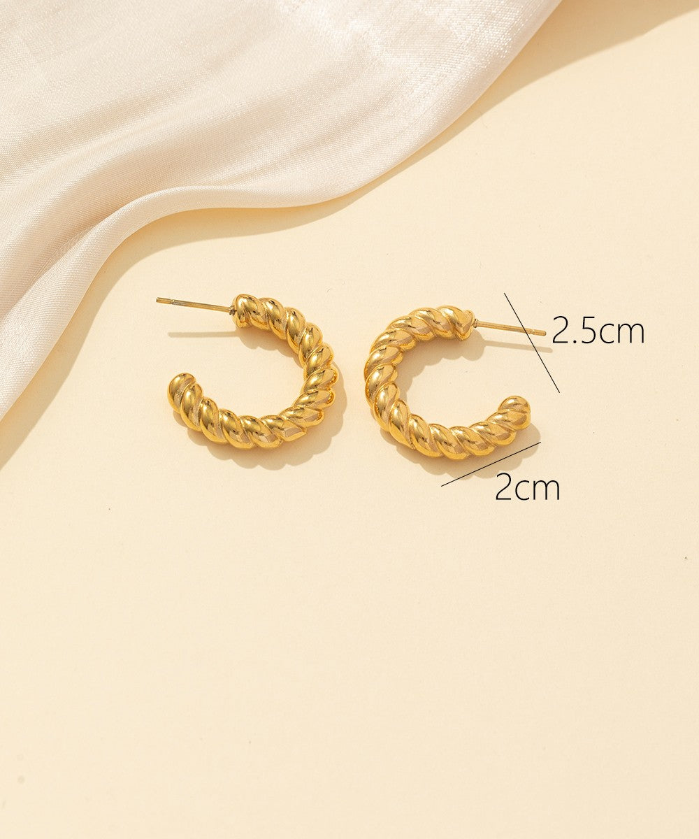 Boucles d'oreilles Clou Acier 24BOA040d