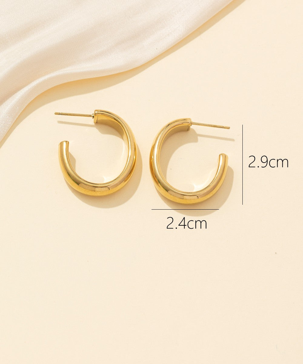 Boucles d'oreilles Clou Acier 24BOA043d
