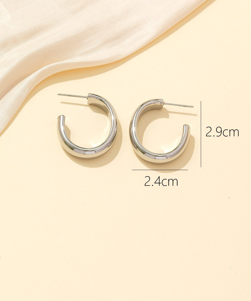 Boucles d'oreilles Clou Acier 24BOA043a