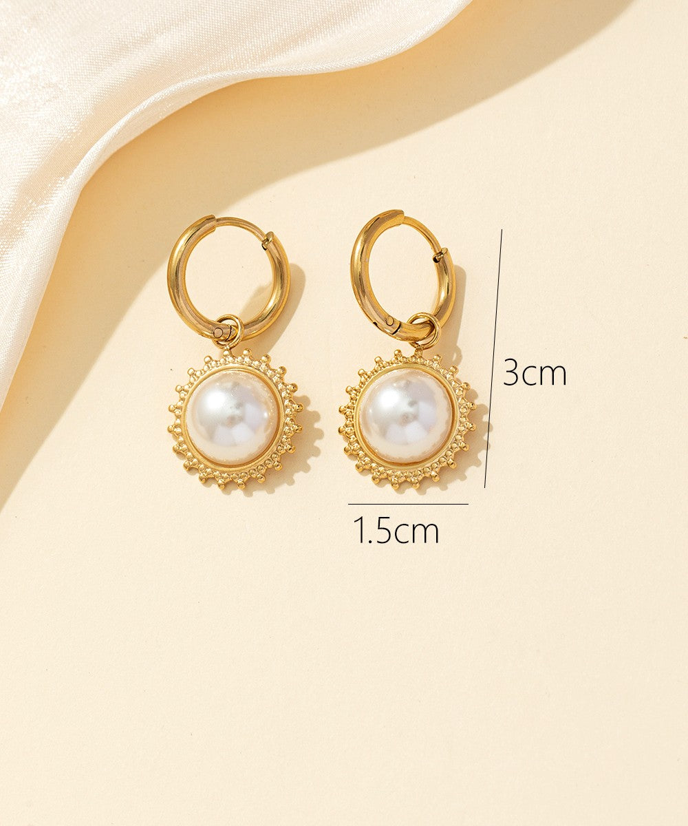 Boucles d'oreilles Créoles  Acier 24BOA050d