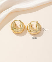Boucles d'oreilles Créoles  Acier 24BOA054