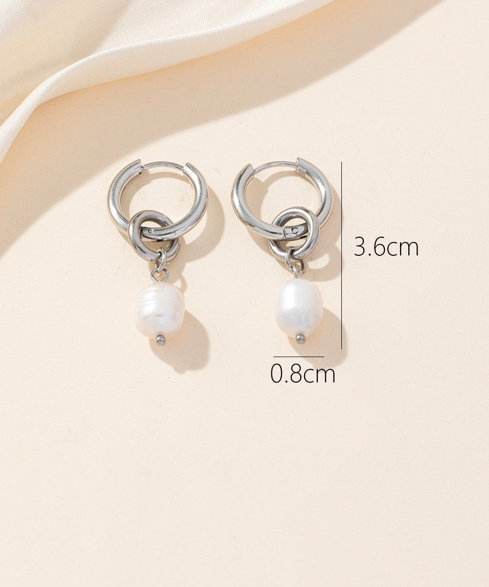 Boucles d'oreilles Créoles  Acier 24BOA055