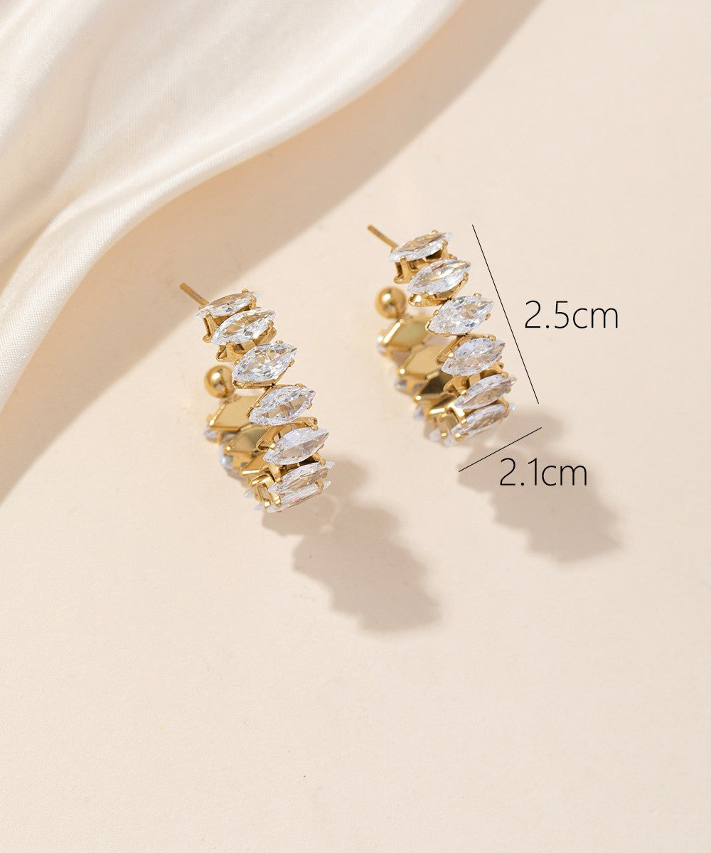 Boucles d'oreilles Clou Acier 24BOA058