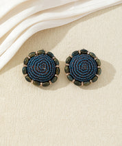 Boucles d’oreilles rondes ornées de perles – 17AHBOL041