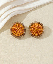 Boucles d’oreilles rondes ornées de perles – 17AHBOL041