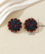 Boucles d’oreilles rondes ornées de perles – 17AHBOL041