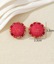 Boucles d’oreilles rondes ornées de perles – 17AHBOL041