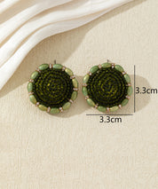Boucles d’oreilles rondes ornées de perles – 17AHBOL041