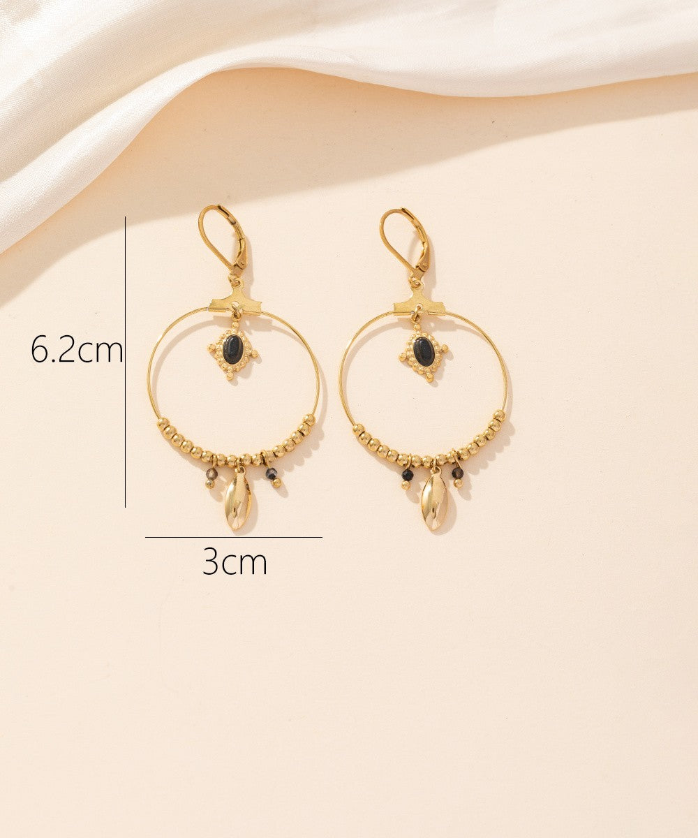 Boucles d'oreilles Dormeuse Acier 24BOA016