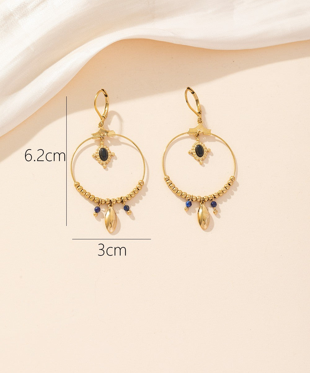 Boucles d'oreilles Dormeuse Acier 24BOA016