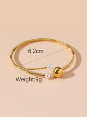 Bracelet Rigide Souple Ouvert en Acier Inoxydable 24BRA107