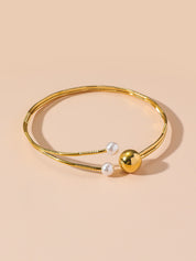 Bracelet Rigide Souple Ouvert en Acier Inoxydable 24BRA107