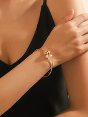 Bracelet Rigide Souple Ouvert en Acier Inoxydable 24BRA107