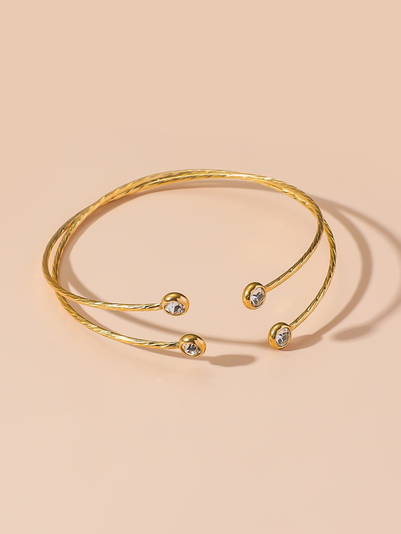Bracelet Rigide Souple Ouvert en Acier Inoxydable 24BRA108