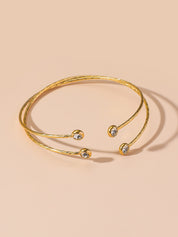 Bracelet Rigide Souple Ouvert en Acier Inoxydable 24BRA108