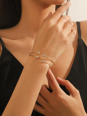 Bracelet Rigide Souple Ouvert en Acier Inoxydable 24BRA108