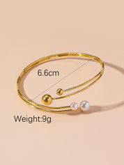 Bracelet Rigide Souple Ouvert en Acier Inoxydable 24BRA109