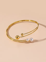 Bracelet Rigide Souple Ouvert en Acier Inoxydable 24BRA109