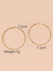 Boucles d'Oreilles Creole en Acier Inoxydable 24BOA108