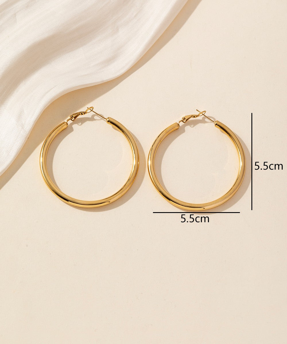 Boucles d'Oreilles Créole en Acier Inoxydable 25BOA205