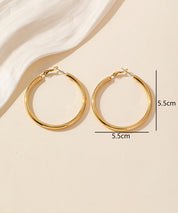 Boucles d'Oreilles Créole en Acier Inoxydable 25BOA205
