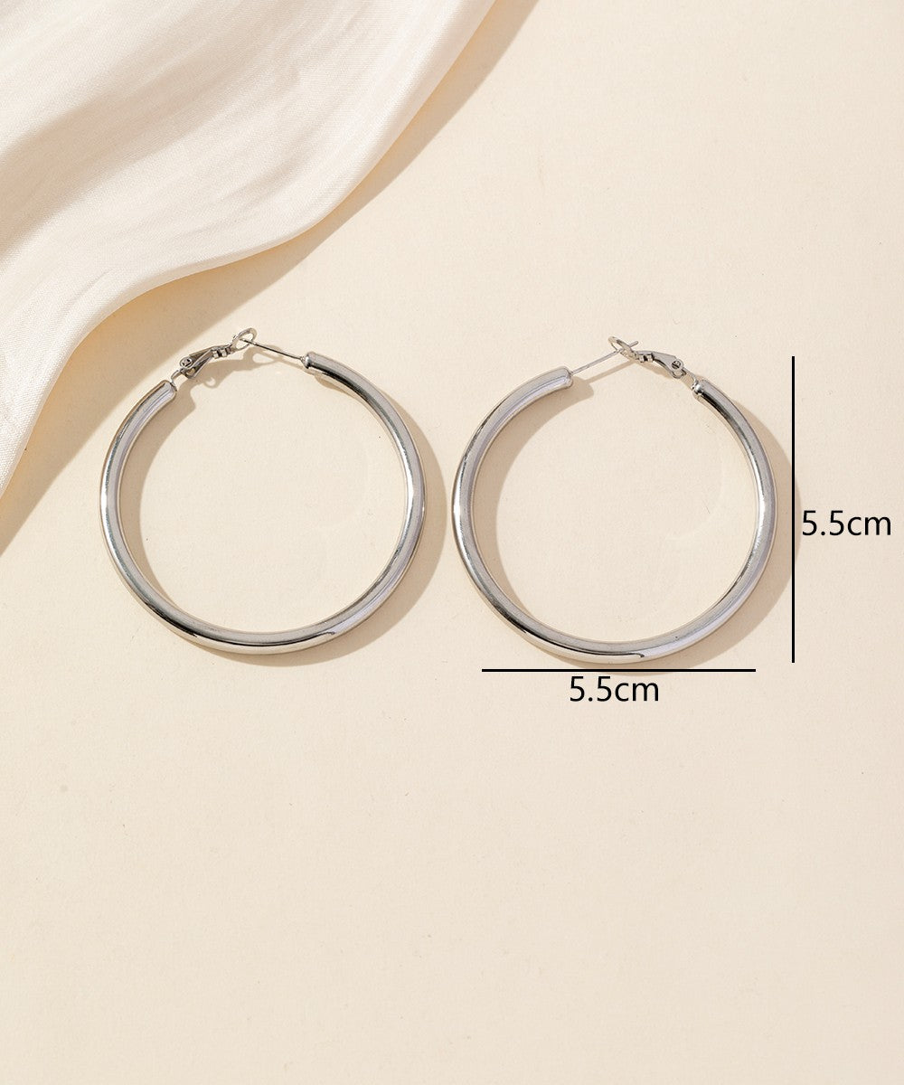 Boucles d'Oreilles Créole en Acier Inoxydable 25BOA205