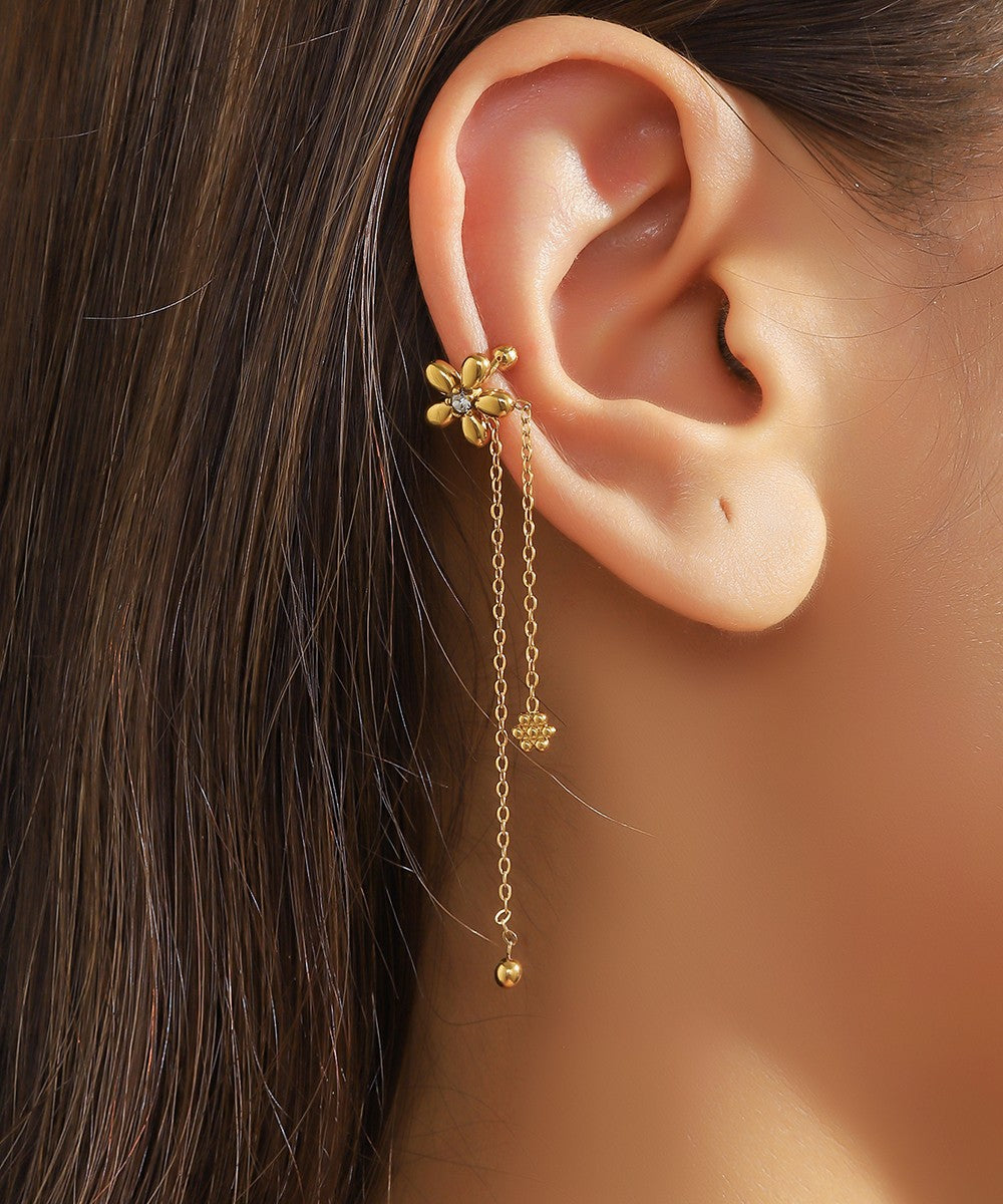 Boucle d'oreille earcuffs en acier inoxydable