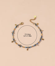 Bracelet cordon acier inoxydable perles cristal 25BRA0011
