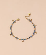Bracelet cordon acier inoxydable perles cristal 25BRA0011