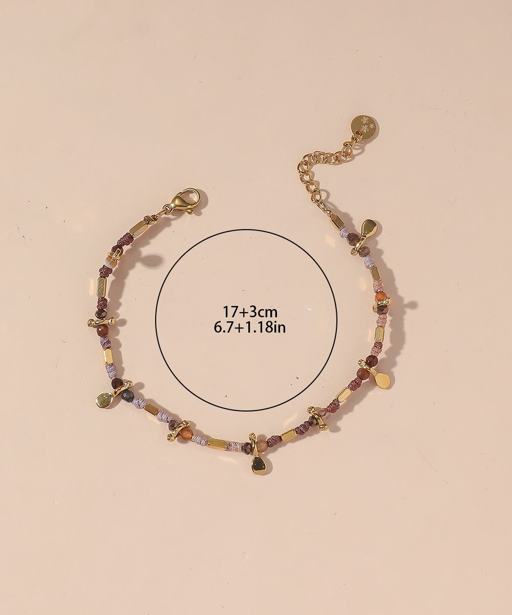Bracelet cordon acier inoxydable perles cristal 25BRA0011