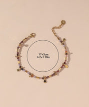 Bracelet cordon acier inoxydable perles cristal 25BRA0011