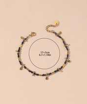 Bracelet cordon acier inoxydable perles cristal 25BRA0011