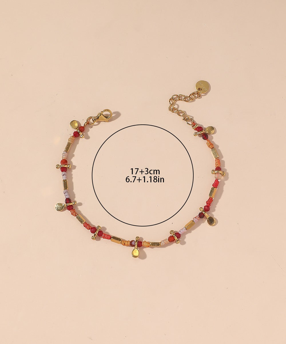 Bracelet cordon acier inoxydable perles cristal 25BRA0011
