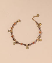 Bracelet cordon acier inoxydable perles cristal 25BRA003