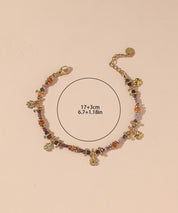 Bracelet cordon acier inoxydable perles cristal 25BRA003